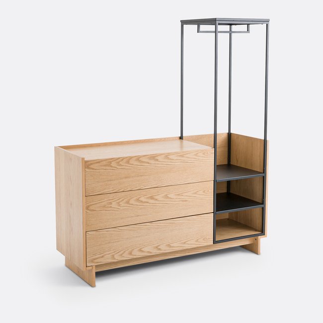 Ankleidekommode Denho natur/schwarz <span itemprop=