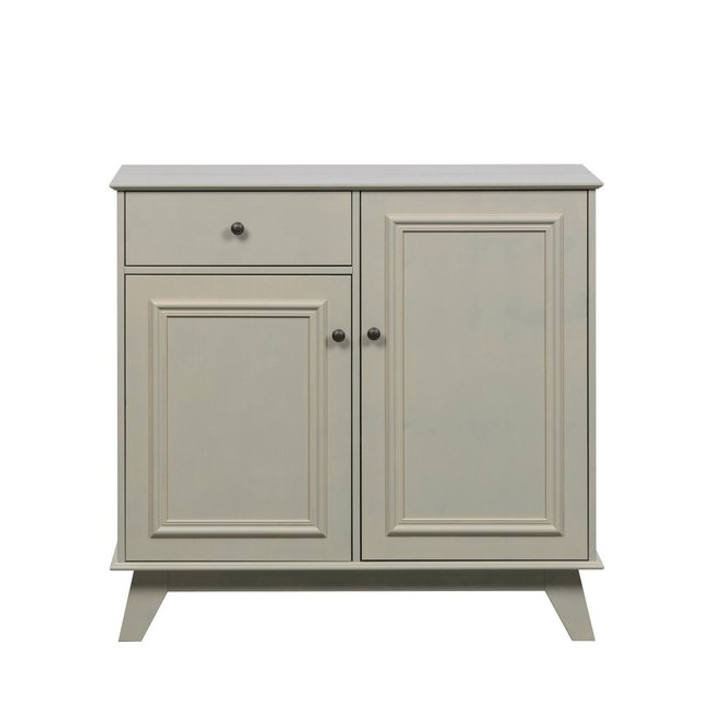 Commode pour enfant 2 portes 1 tiroir en pin massif- LILY Couleur vert de gris <span itemprop=