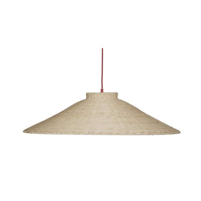 Suspension parasol rotin design  Chand Couleur beige <span itemprop=