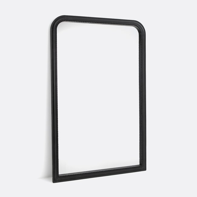 Miroir en manguier massif 100x160 cm, Afsan Couleur noir <span itemprop=