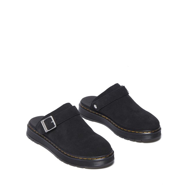 Mules Brookline em pele camurça Bronx preto <span itemprop=