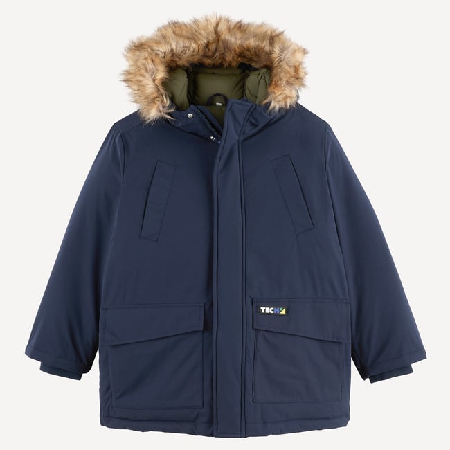 Parka chaude à capuche, bord imitation fourrure amovible - LA REDOUTE COLLECTIONS