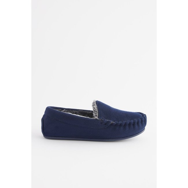Chaussons en polyester recyclé bleu marine <span itemprop=