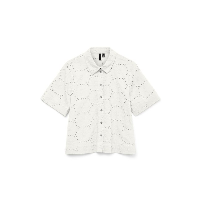 Camicetta a maniche corte, con ricami inglesi - VERO MODA