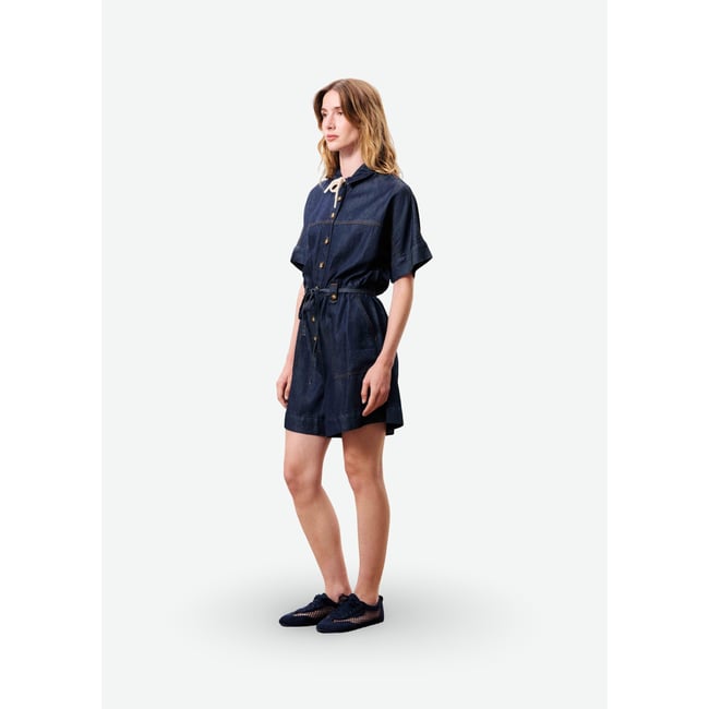 Combishort MARISELLE bleu jean <span itemprop=