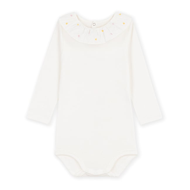 Body naissance à manches longues blanc <span itemprop=