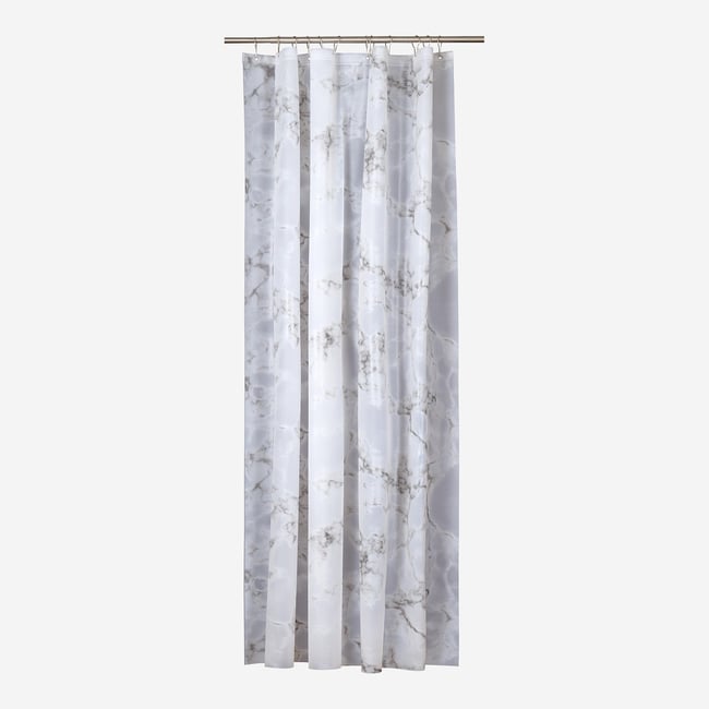 Rideau de douche plastique MARBLE gris <span itemprop=