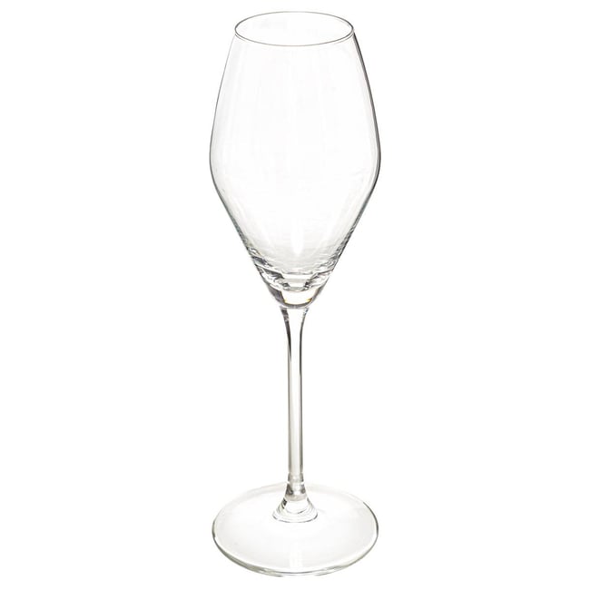 Lot de 6 flûtes à champagne en verre 21 cl SILVIA Couleur transparent <span itemprop=
