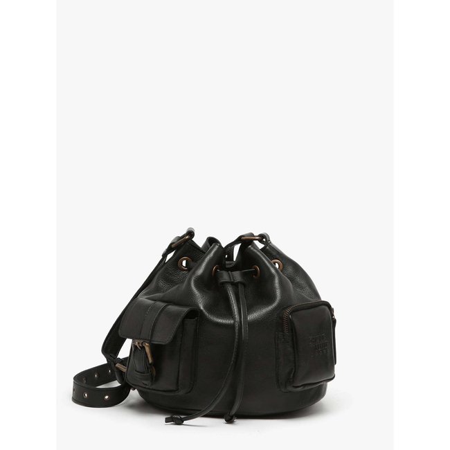 Sac bandoulière Cargo cuir - BASILIC PEPPER