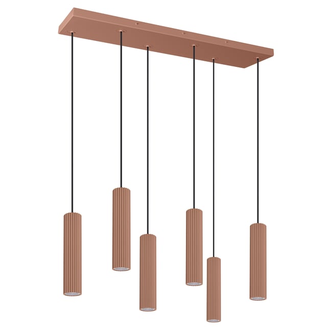 Suspension Aluminium Moka LED 6 Ivar Couleur moka <span itemprop=