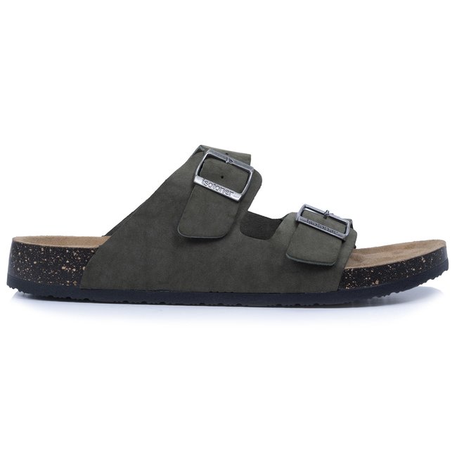 Sandales à doubles brides ultra confortables vert <span itemprop=