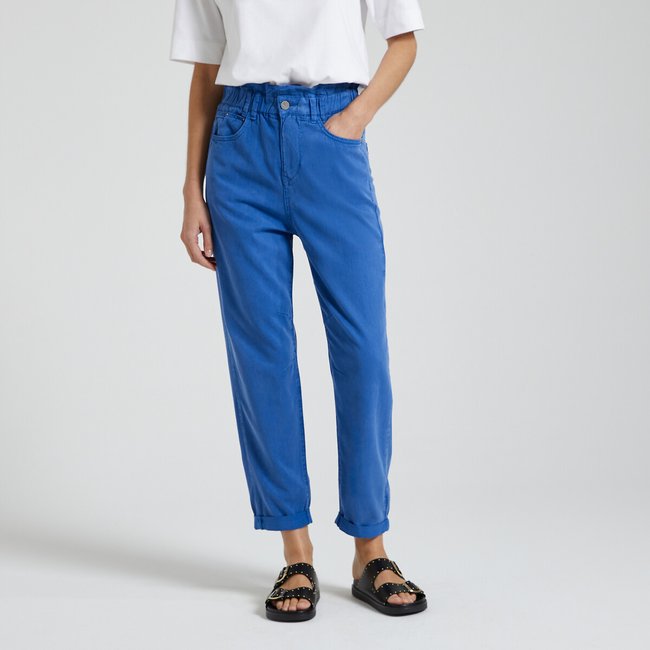 Lara Jazz Trousers in Slim Fit with High Waist, blue, FREEMAN T. PORTER