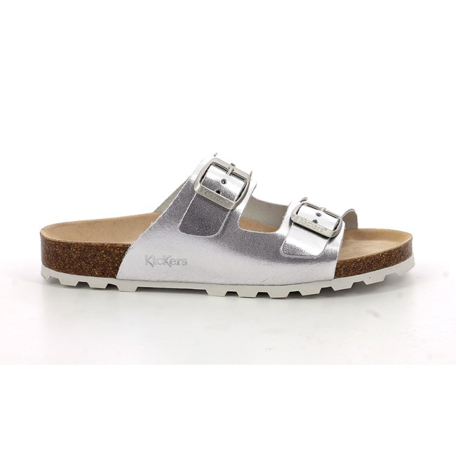 Sandales Cuir Kick Elk argent <span itemprop=