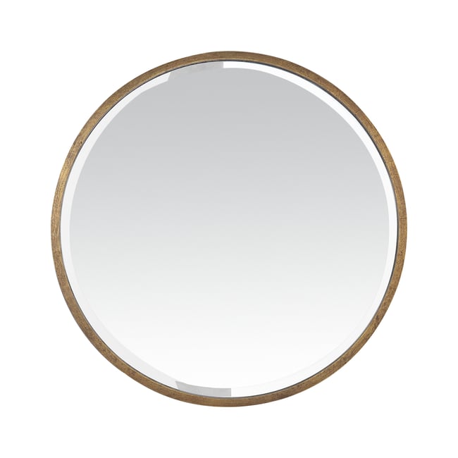Miroir biseauté rond métal 60x60cm - EMDE