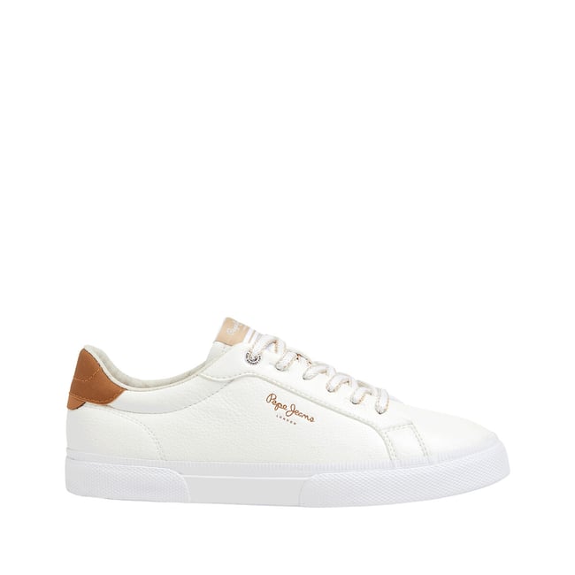 Pepe Jeans Femme Kenton Max W - Baskets Tendances Avec Détails De Marque Et Talon Contrasté
