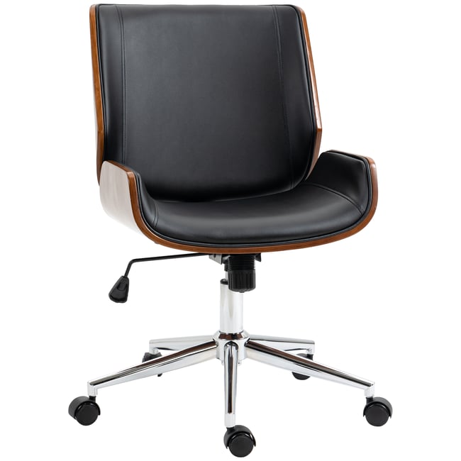 Chaise de bureau Revêtement synthétique PU Couleur noir, marron <span itemprop=