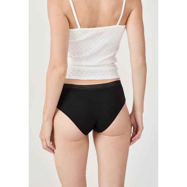 Lot de 3 shortys en coton et dentelle JACK LACE noir <span itemprop=