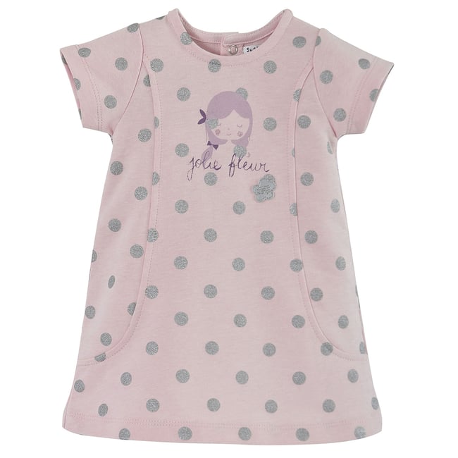 Robe rose a pois rose <span itemprop=