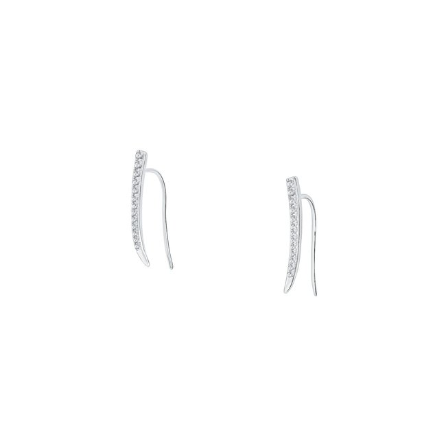 Boucles d'oreilles en argent 925 et oxyde de zirconium argent <span itemprop=