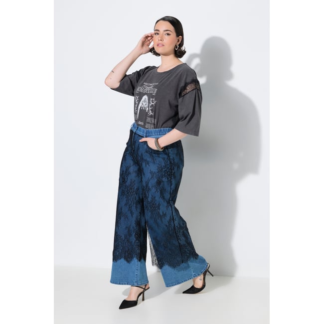 Jean Mary avec dentelle bleu clair <span itemprop=