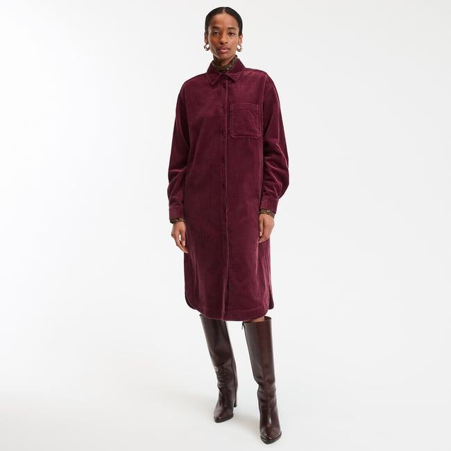 Recht model, midi-lengte, ribfluweel - LA REDOUTE COLLECTIONS