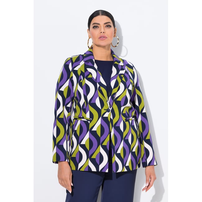 Blazer point de Rome marine <span itemprop=