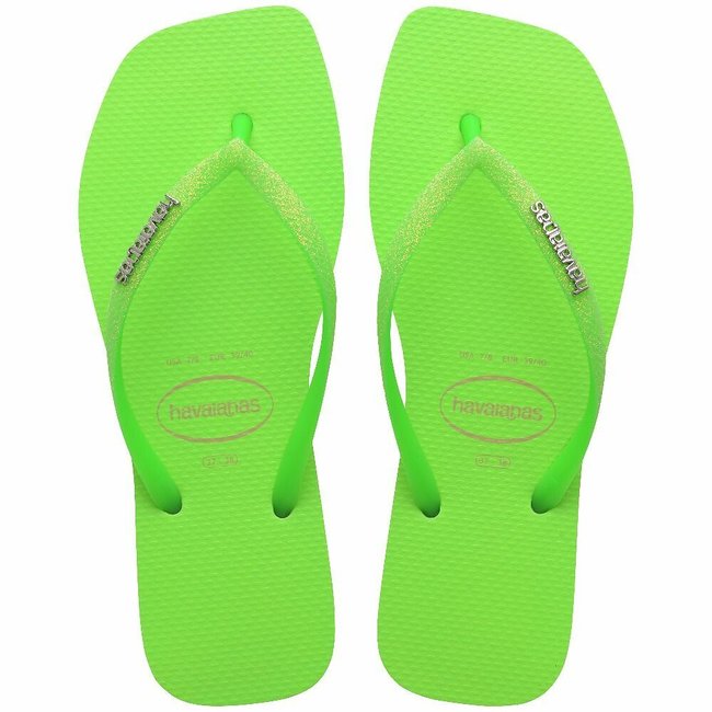 Zehentrenner Slim Square Glitter Neon neongrün <span itemprop=