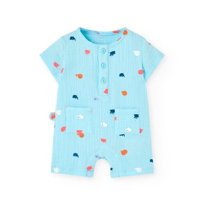 Grenouillère fantasie vert <span itemprop=