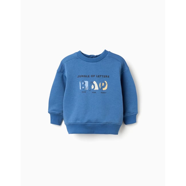 Sweat en coton avec animaux et lettres imprimés - ZIPPY