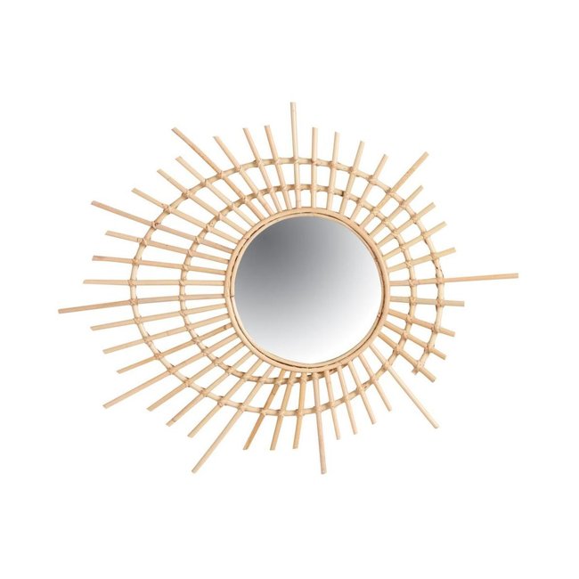 Miroir spirale en rotin Couleur multicolour <span itemprop=