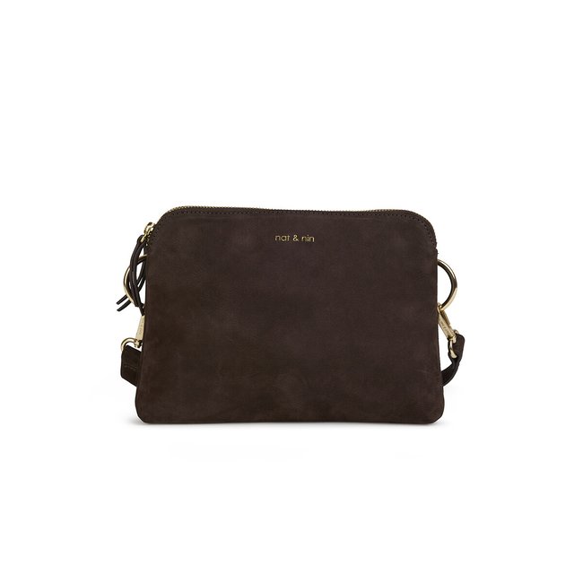 Leren handtas met dubbel vak, Nael <span itemprop=