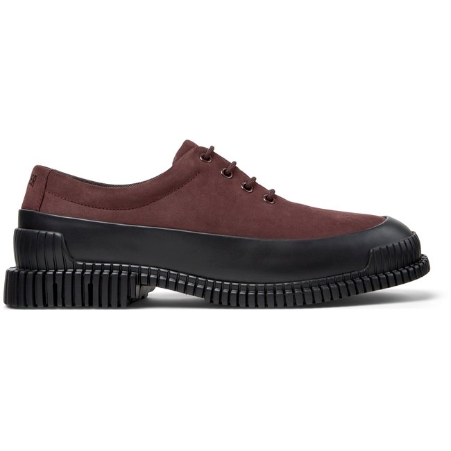 Derbies Pix cuir bordeaux noir <span itemprop=