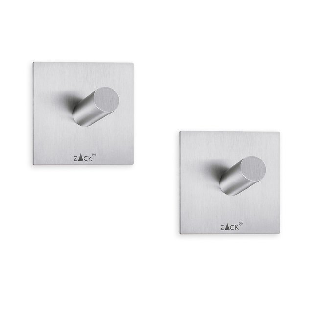Cabide quadrado Duplo (lote 2), ZACK inox <span itemprop=