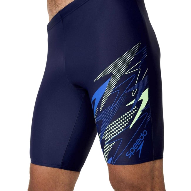 Jammer de natation motif/style logo MEDLEY bleu violacé / bleu vif imprimé <span itemprop=