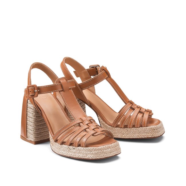 Sandales à talons en cuir Vernia cuir <span itemprop=