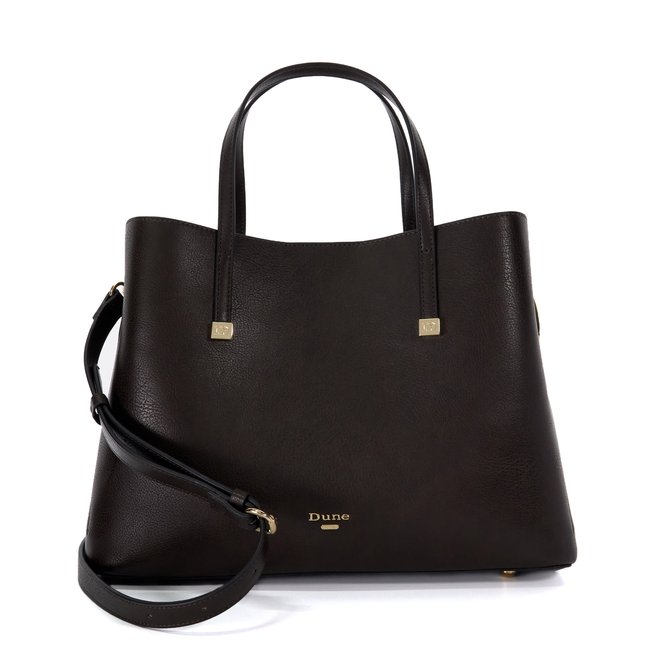 Sac fourre-tout à logo métallique - DORIEO marron_foncé <span itemprop=