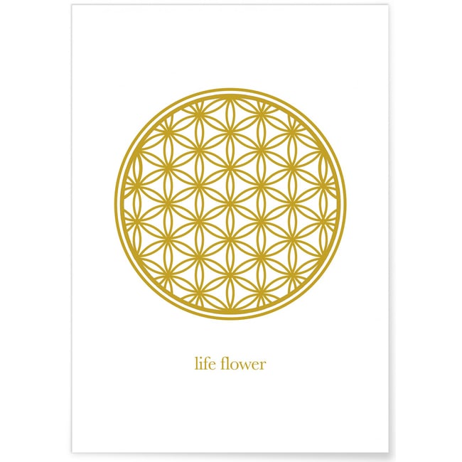 Affiche Fleur de vie Couleur blanc <span itemprop=