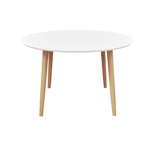 Table repas D100 cm Couleur blanc <span itemprop=