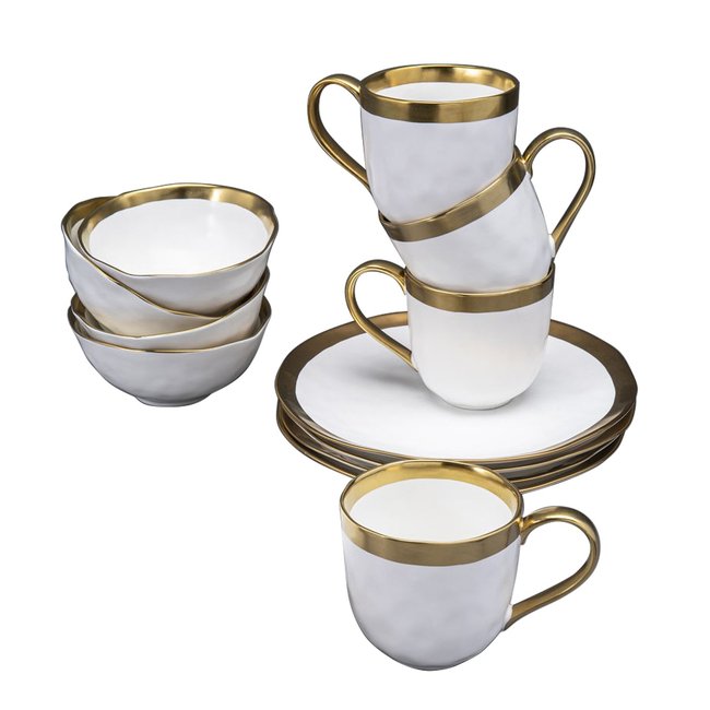 Set de petit-déjeuner, BELL Couleur blanc <span itemprop=