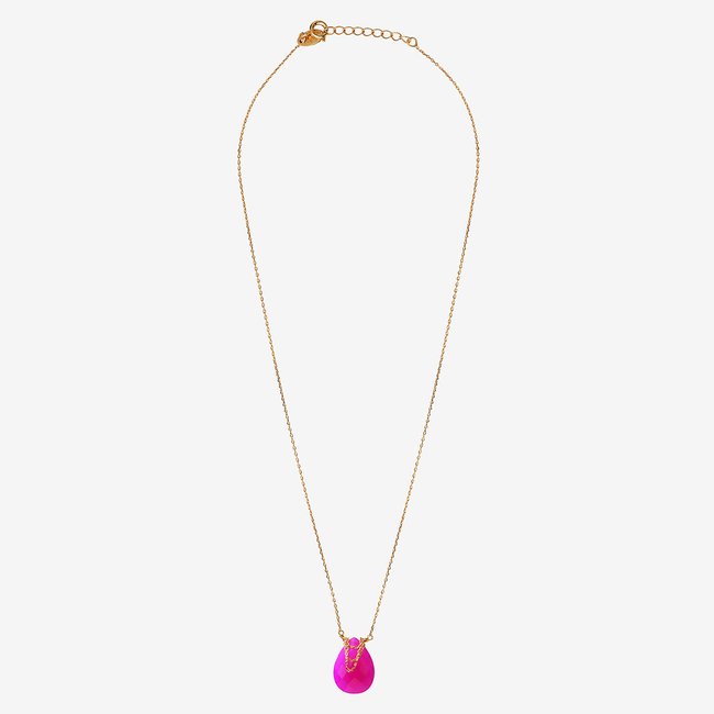 Collier solange onyx rose rose <span itemprop=