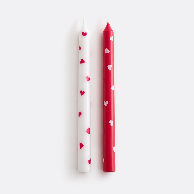Lot de 2 bougies imprimées cœur, SCACCO - LA REDOUTE INTERIEURS