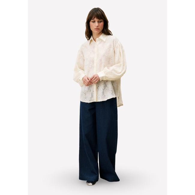 Chemise  CANDI beige crème <span itemprop=