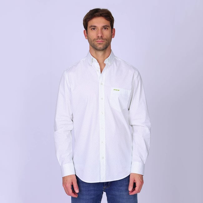Chemise Gareth blanc <span itemprop=
