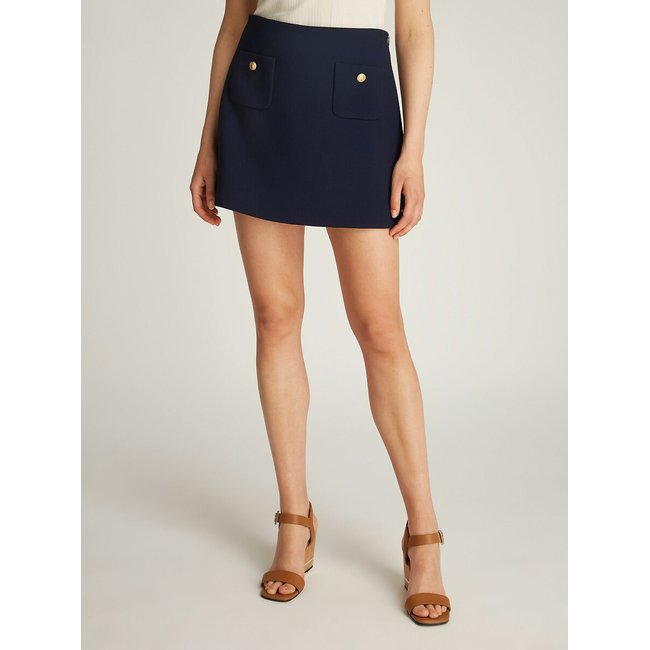 Mini Skirt with Pocket Detail, navy, TOMMY HILFIGER