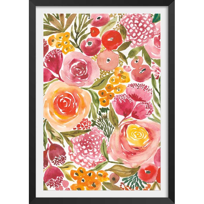 Poster fleurs pivoine - HEXOA