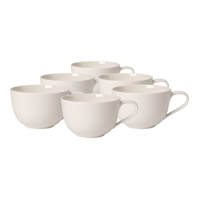 Tasse Pour Le Petit-Déjeuner 6 Pièces FOR ME Couleur blanc <span itemprop=