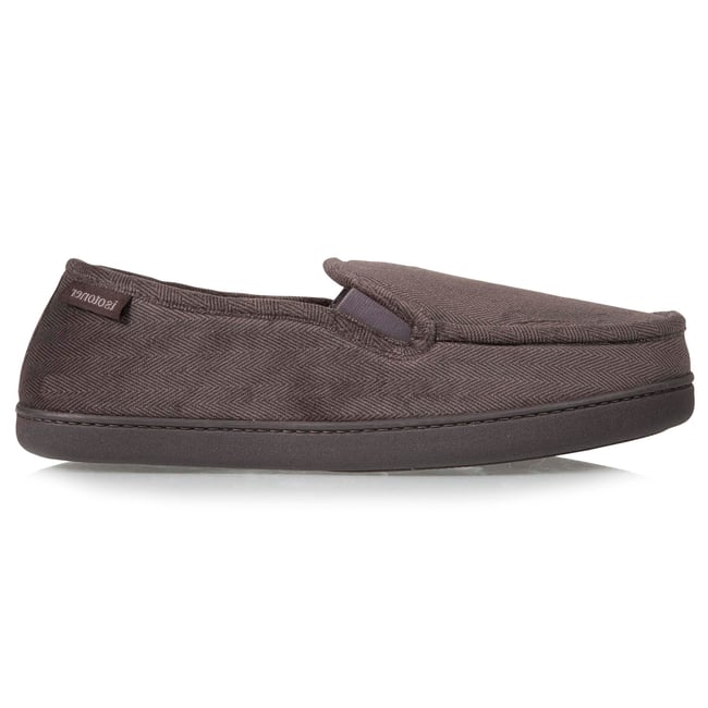 Chaussons Mocassins gris <span itemprop=