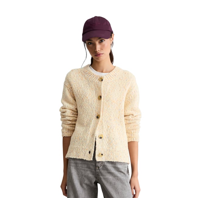 Cardigan en tweed coupe décontractée en mélange de coton et de laine vierge - MARC O’POLO DENIM