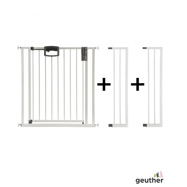 Barrière de porte à pression Easylock Plus métal  112,5 cm - 120,5 cm Blanc - GEUTHER