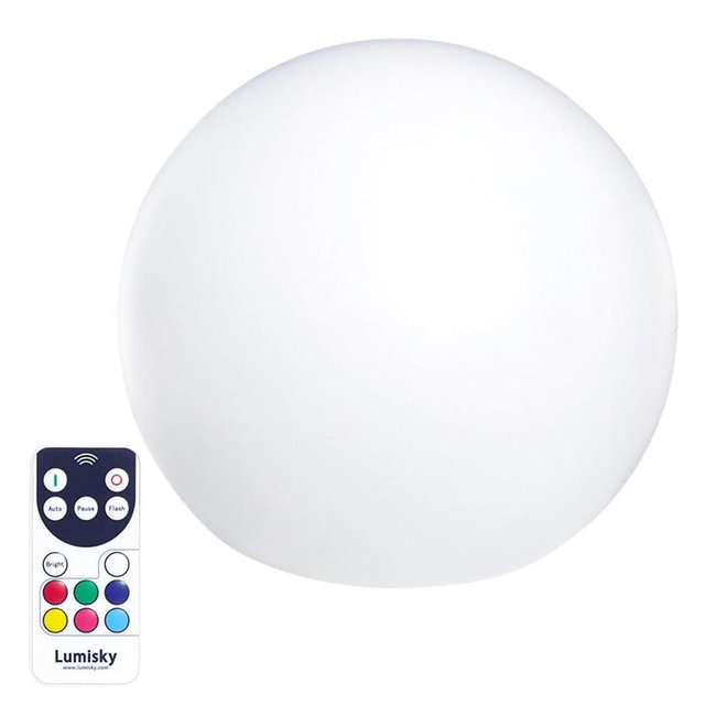 Boule lumineuse sans fil flottante LED BOBBY Couleur blanc <span itemprop=